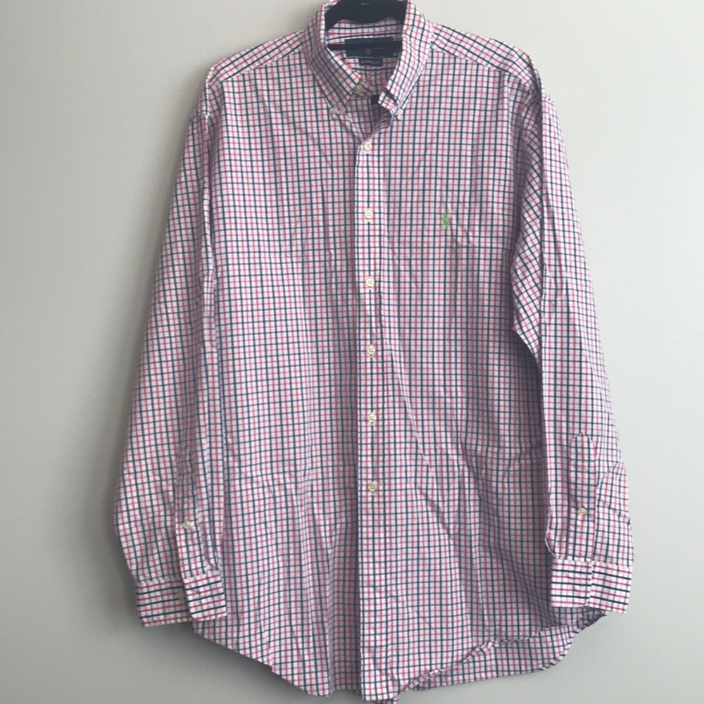 Ralph Lauren men’s button down shirt large 16 1/2 - Picture 2 of 5